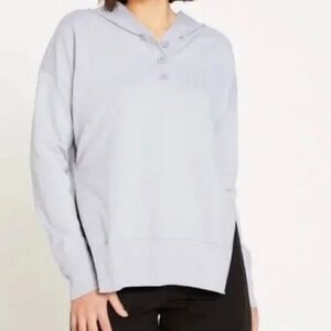 Universal Standard French Terry  polo sweatshirt.